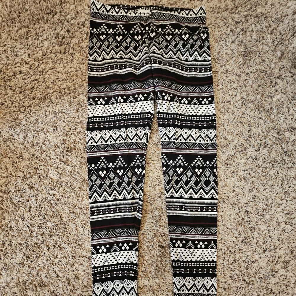 Guess Black and White Patterned Leggings